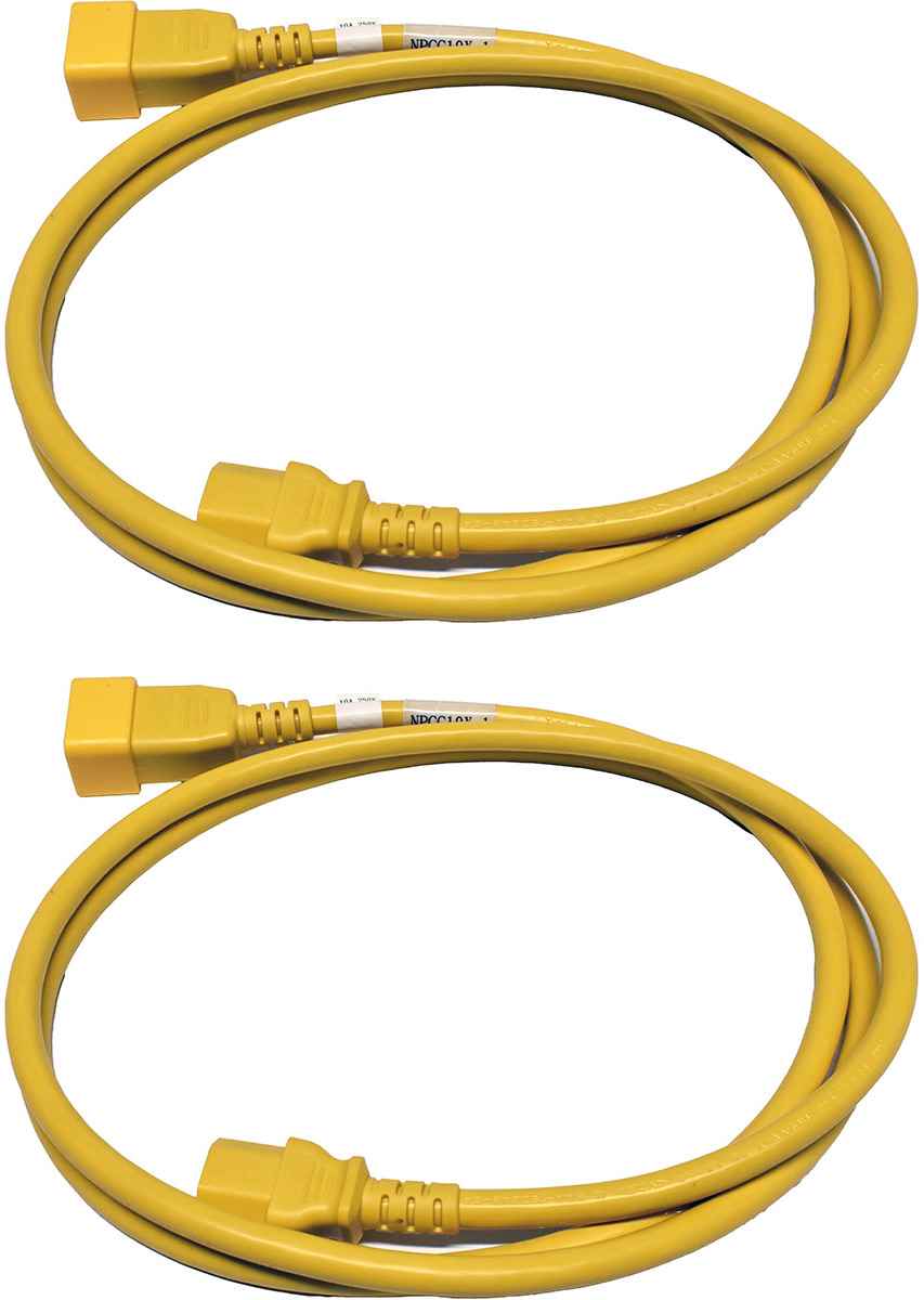 2x Panduit Netzkabel C20 C13 Power Kabel Gelb 1,8m 16A 250V Verlängerung NPCC19X-1