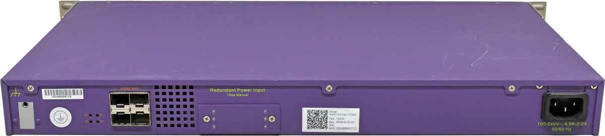 Extreme Summit X440-G2-24p-10GE4 24-Port PoE+ GE Switch 4+4 SFP/SFP+ Rack Ears