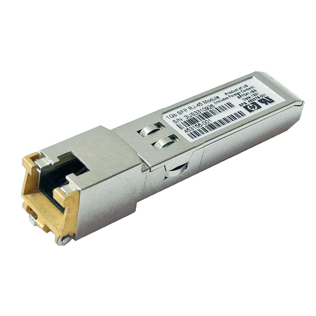 HP Original 1 Gb SFP 1000Base-T RJ-45 Transceiver SP# 453578-001 661726-001 HP Original 1 Gb SFP 1000Base-T RJ-45 Transceiver SP# 453578-001 661726-001