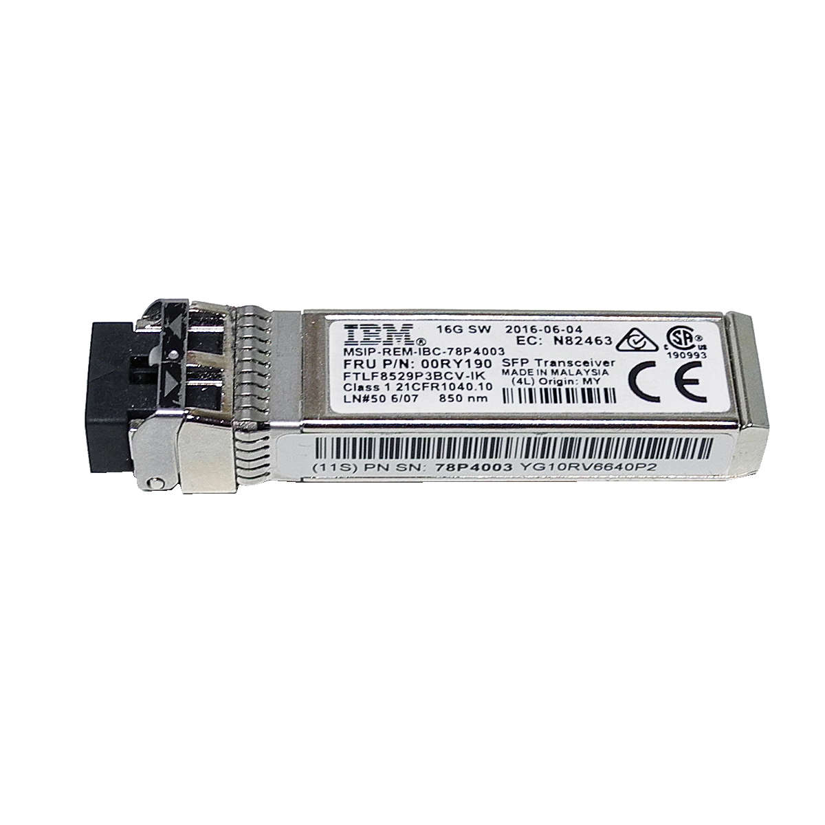 IBM-Finisar-FTLF8529P3BCV-IK-16Gb-SW-SFP-FC-Transc-002.jpg IBM Finisar FTLF8529P3BCV-IK 16Gb SW SFP+ FC Transceiver 78P4003 00RY190
