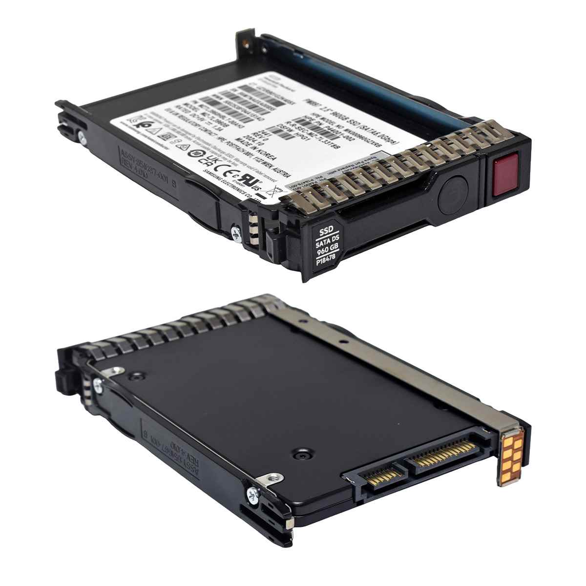 HP Samsung PM897 960GB P18478-001 MZ-7L3960B 2.5" SFF 6G SATA SSD +Caddy