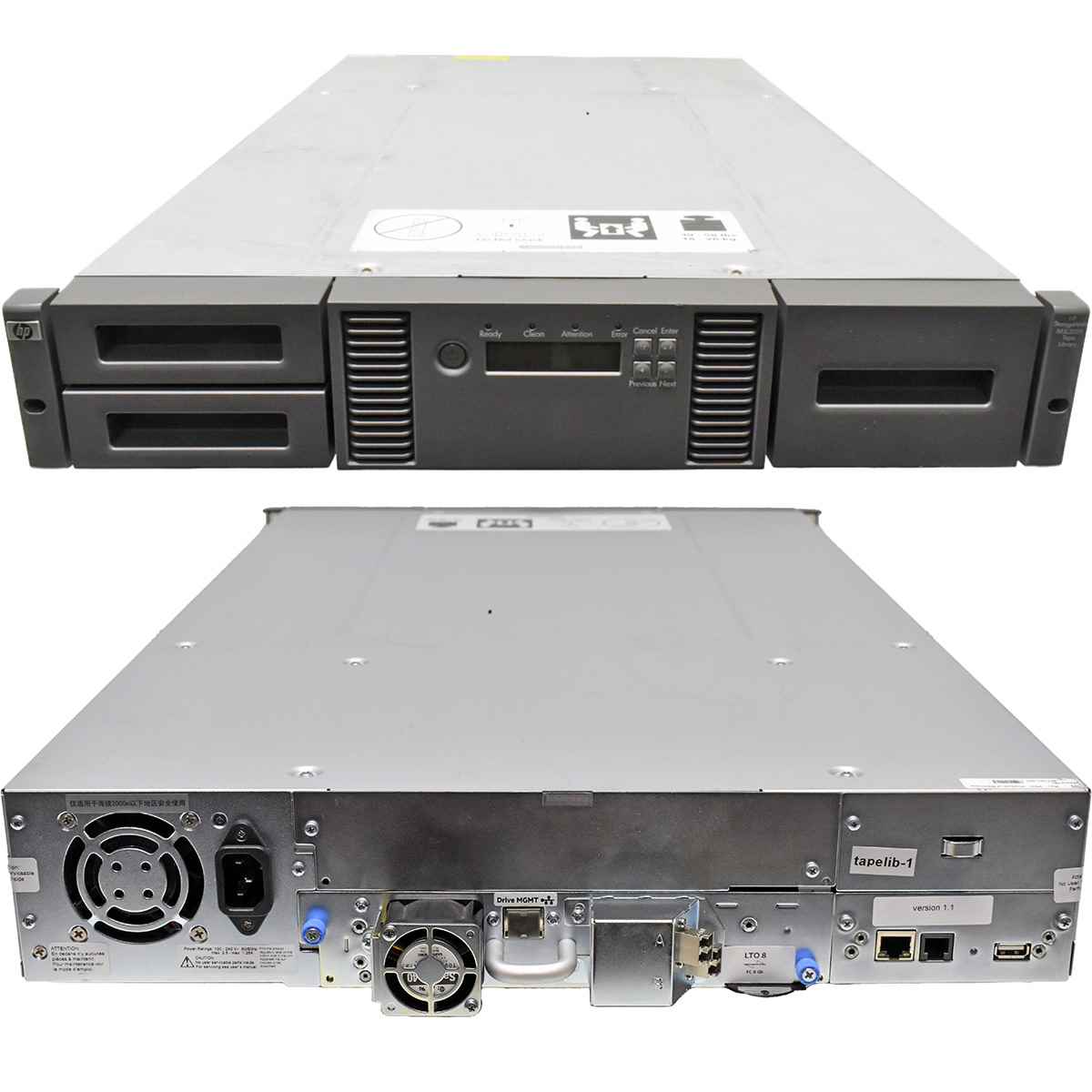 HP StoreEver MSL2024 AK379A Tape Library 407351-001 24-Slot +LTO-8 Q6Q67A 882184-001 2x 8G LC2A FC HP StoreEver MSL2024 AK379A Tape Library 407351-001 24-Slot +LTO-8 Q6Q67A 882184-001 2x 8G LC2A FC