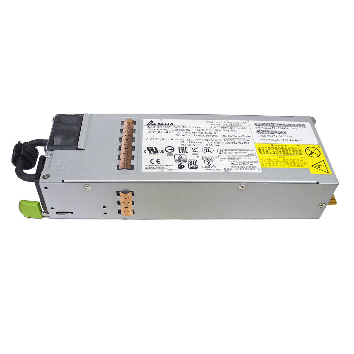 Sun Oracle Delta 1200W PSU / Netzeil AWF-2DC-1200W-T 8209538 für X7-2, X8-2 Chassis
