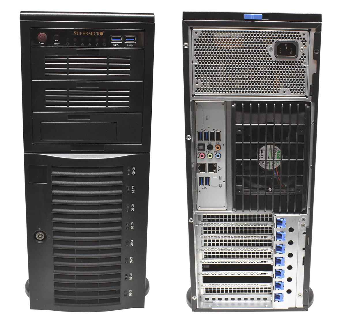 Supermicro CSE-743 Tower Server X10DAi 2x E5-2690 v3 2.60GHz 512GB DDR4 RAM 8Bay 3,5" Supermicro CSE-743 Tower Server X10DAi 2x E5-2690 v3 2.60GHz 512GB DDR4 RAM 8Bay 3,5"