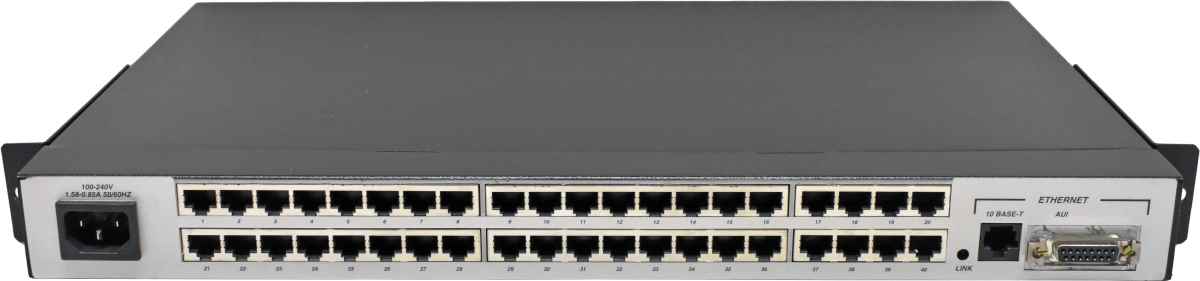 Xyplex MaxServer 40 AD-1640-014 40-Port Terminal Server +Rack Ears