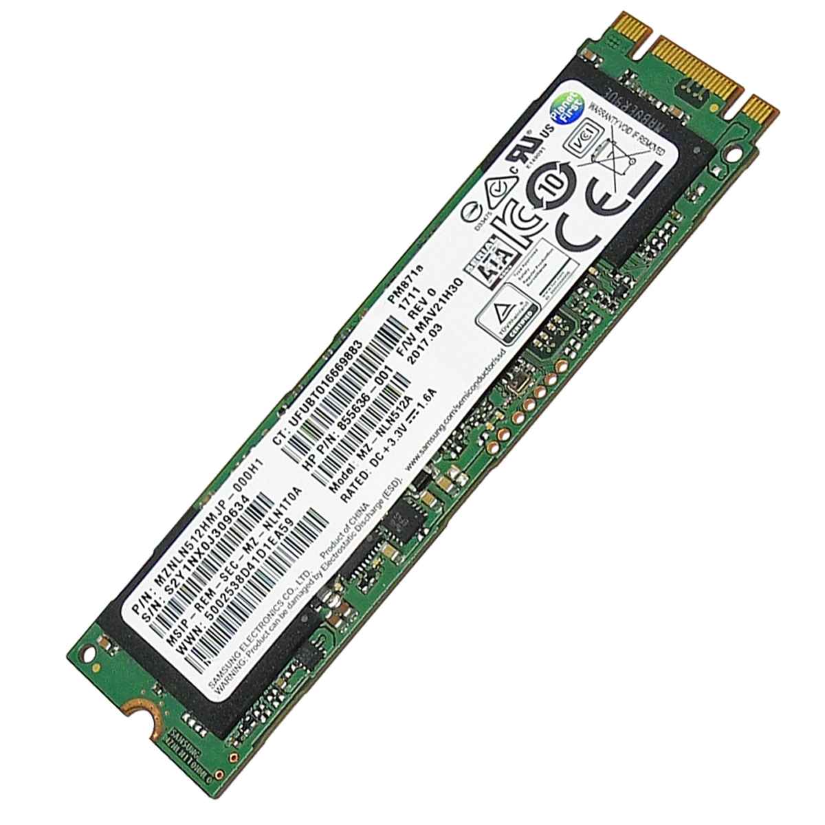 HP Samsung MZ-NLN512A Solid State Drive (SSD) 512 GB M.2 2280 SATA 844867-001