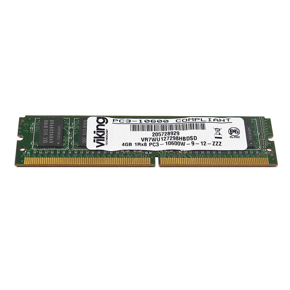 Viking VR7WU127298HBDSD 4GB 1Rx8 PC3-10600W DDR3 ECC 244-pin VLP Mini-UDIMM Viking VR7WU127298HBDSD 4GB 1Rx8 PC3-10600W DDR3 ECC 244-pin VLP Mini-UDIMM