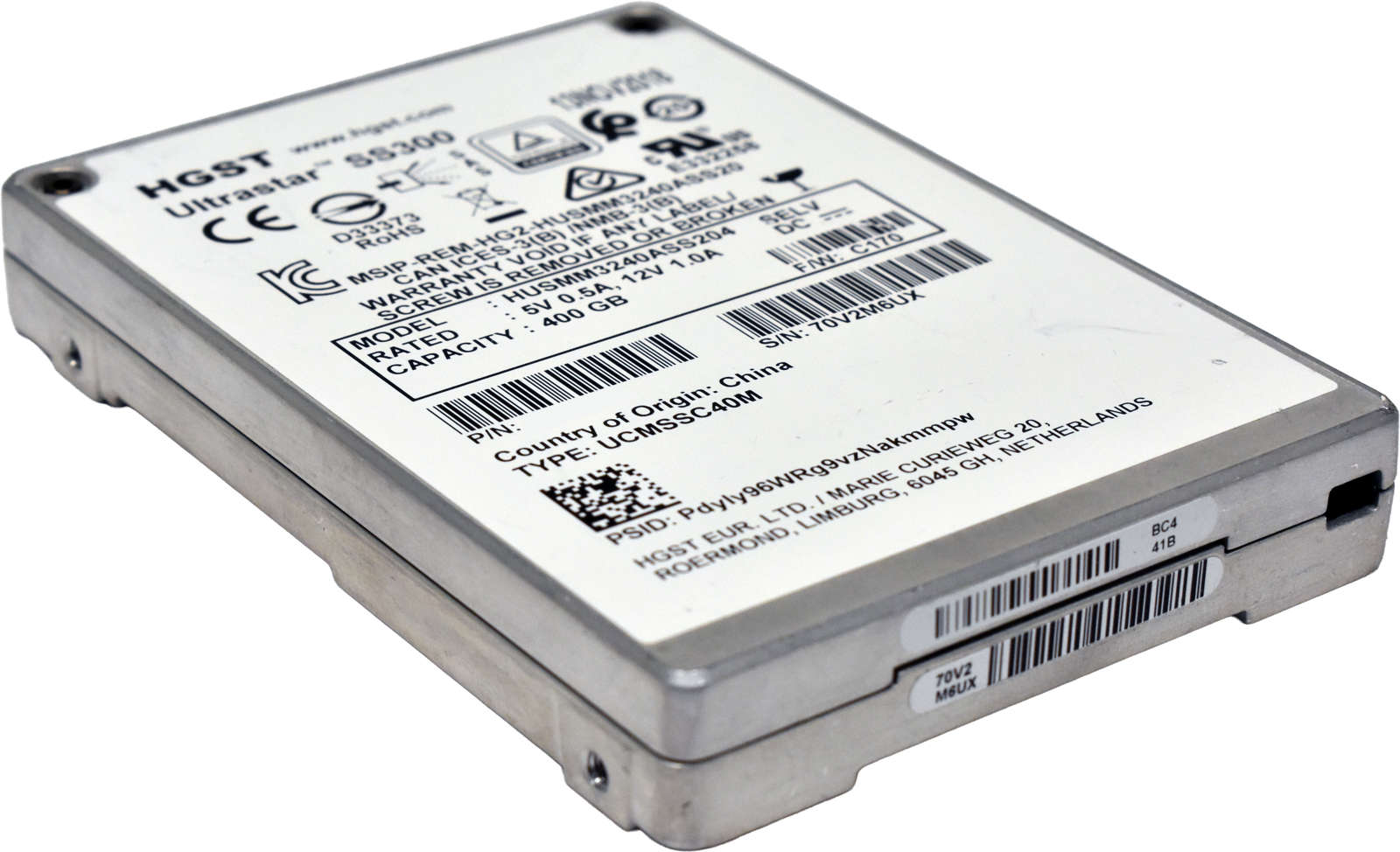 HGST 400GB 2.5" 12G SAS SED SSD HUSMM3240ASS204