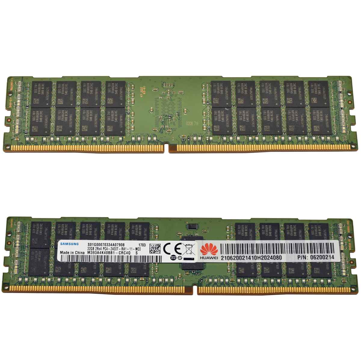 1TB Samsung 32x32GB 2Rx4 PC4-2133P DDR4 M393A4K40BB0-CPB RAM 512GB Huawei Samsung 16x 32GB 2Rx4 PC4-2400T-R DDR4 M393A4K40BB1-CRC MPN:6200224