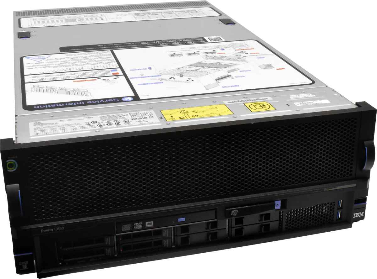 IBM Power E850 Server 4x Power8 CPU 1,5TB RAM PC3 8x SFF 2,5 4U 4x VRM CCIN27 IBM Power E850 Server 4x Power8 CPU 1,5TB RAM PC3 8x SFF 2,5 4U 4x VRM CCIN27