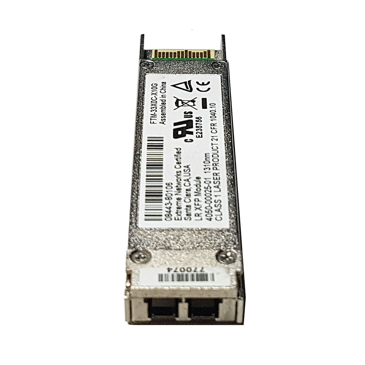 Extreme-Networks-10-Gb-LR-XFP-Transceiver-Max-10km-004.jpg Extreme Networks 10 Gb LR XFP Transceiver Max.10km SMF 1310nm FTM-33X0C-X10G