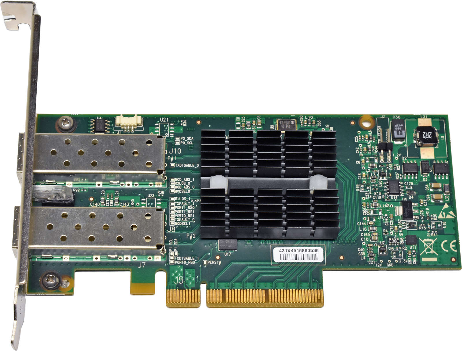 Mellanox-ConnectX-2-Dual-Port-2x-SFP-Network-NIC-1-003.jpg Mellanox ConnectX-2 Dual Port 2x SFP+ Network NIC 10Gb PCI-e x8 MNPH29D-XTR FP