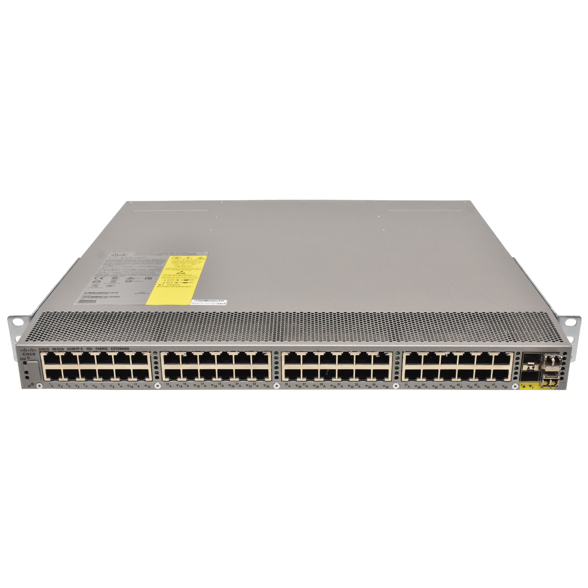 Cisco Nexus N2K-C2248TP-E-1GE 68-4059-01/02 48-Port GE 4x 10G SFP+ blue/gray PSUs +2 Mini GBICs Cisco Nexus N2K-C2248TP-E-1GE 68-4059-01/02 48-Port GE 4x 10G SFP+ blue/gray PSUs +2 Mini GBICs