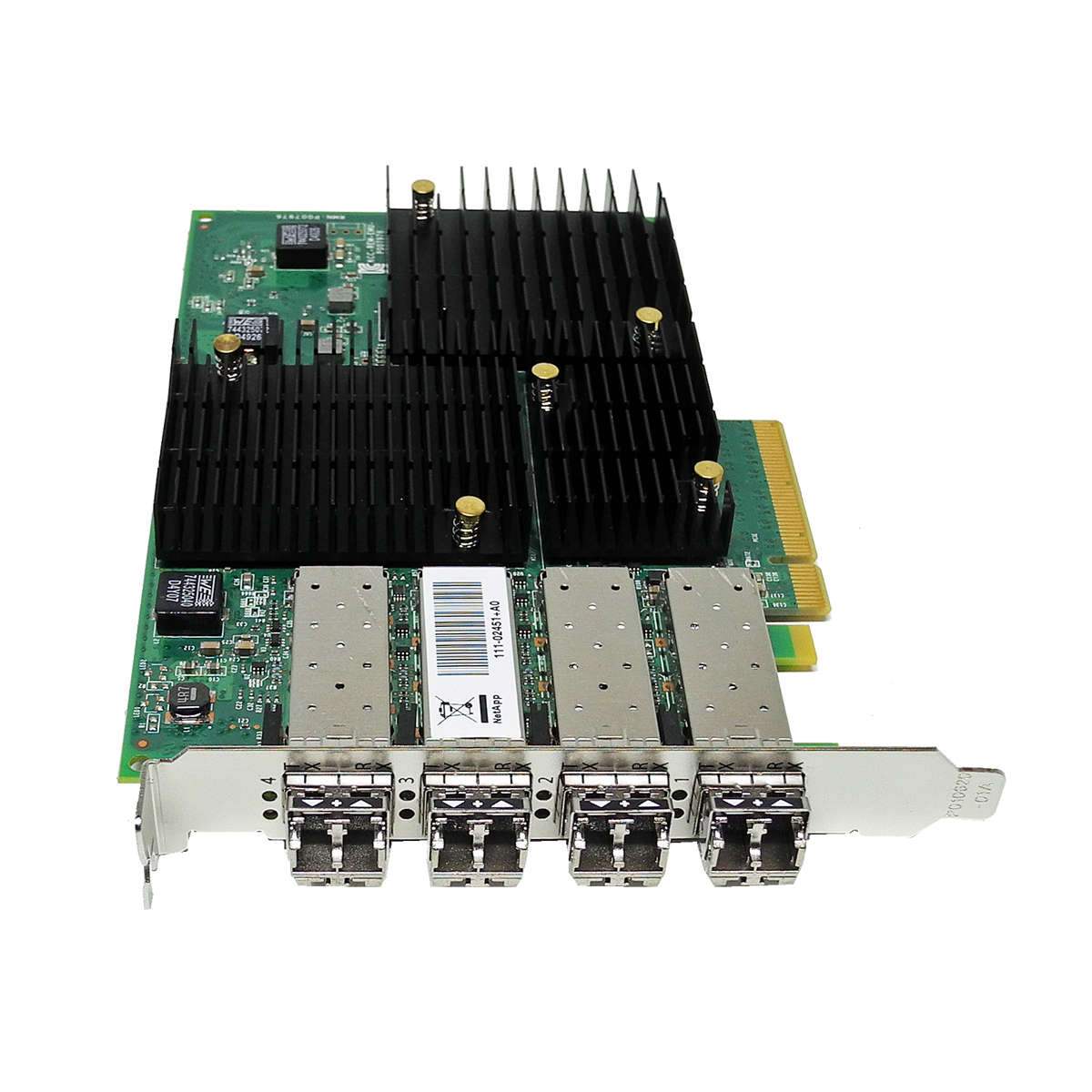 NetApp-X1133A-R6-FC-4-Port-SFP-16G-PCIe-x8-Server-003.jpg NetApp P007976-41H FC Quad-Port SFP+ 16 Gb/s PCIe x8 Server Adapter 111-02455+B0
