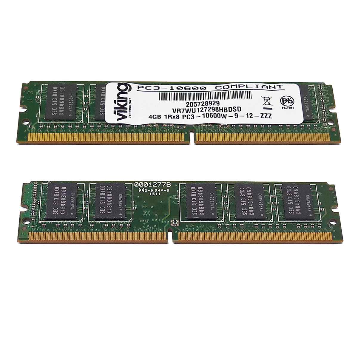 Viking VR7WU127298HBDSD 4GB 1Rx8 PC3-10600W DDR3 ECC 244-pin VLP Mini-UDIMM Viking VR7WU127298HBDSD 4GB 1Rx8 PC3-10600W DDR3 ECC 244-pin VLP Mini-UDIMM
