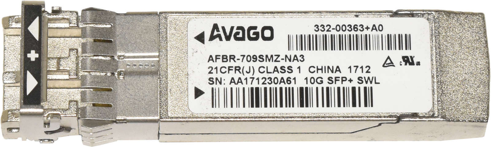 Avago AFBR-709SMZ-NA3/NA4 10G SFP+ 850nm 300m Transceiver 332-00363+A0
