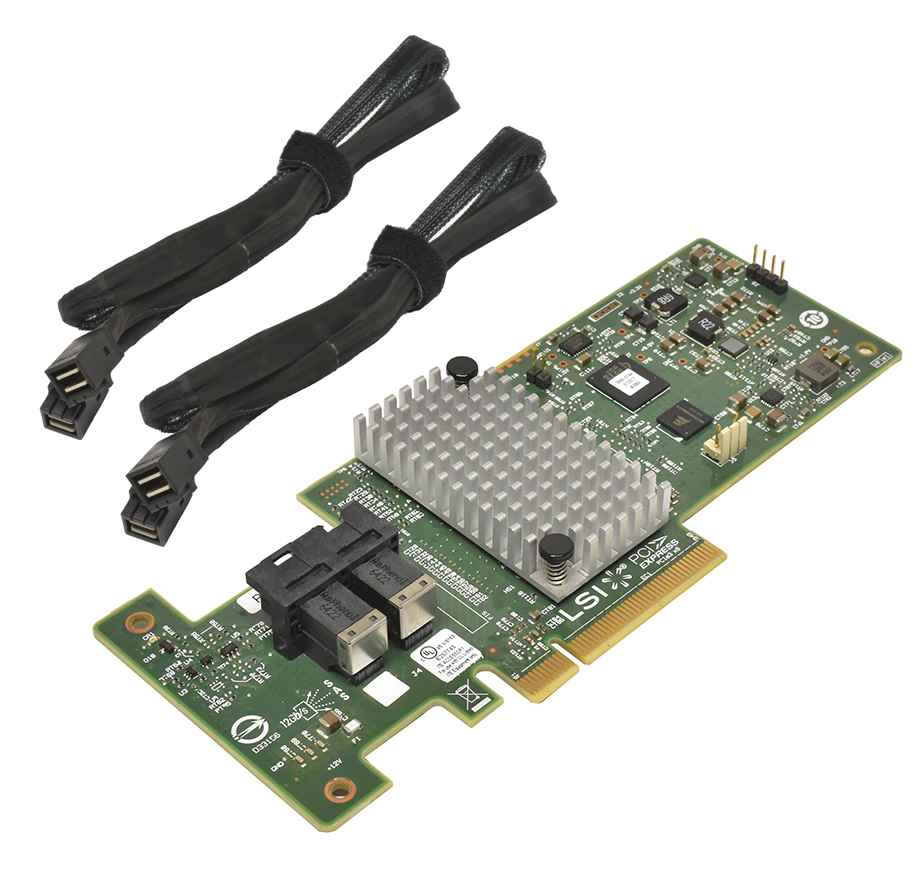 Lenovo IBM LSI ServeRAID SAS9340-8i 12Gb Controller H3-25499-03E 46C9115 + 2x Kabel ohne Bracket
