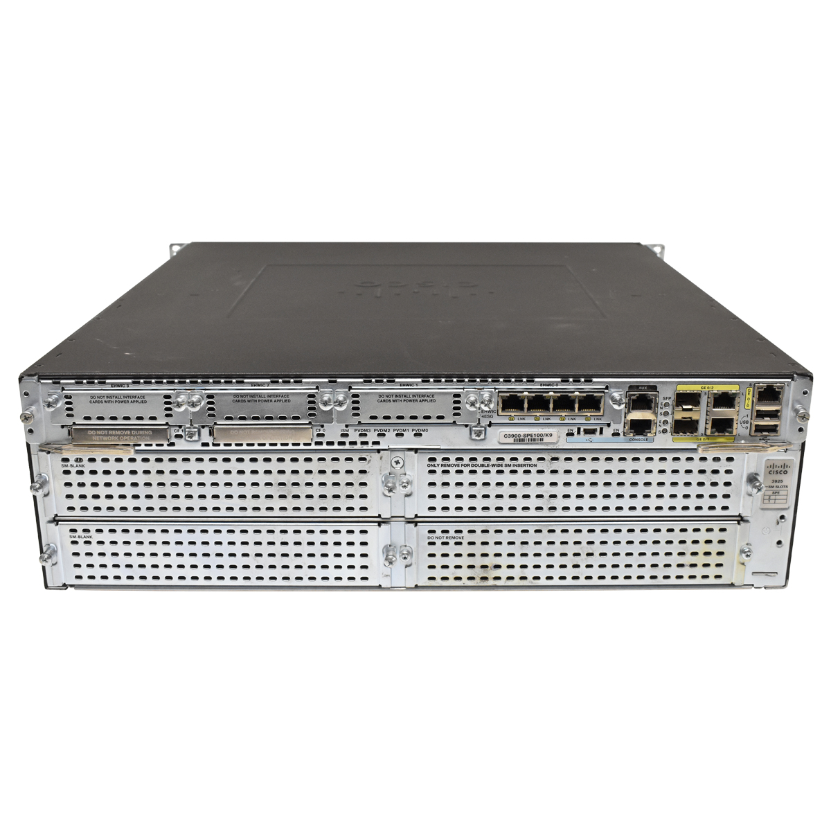 Cisco 3925 Router C3900-SPE100K9 + 4-Port Gigabit Ethernet Interface Card EHWIC-4ESG Cisco 3925 Router C3900-SPE100K9 + 4-Port Gigabit Ethernet Interface Card EHWIC-4ESG