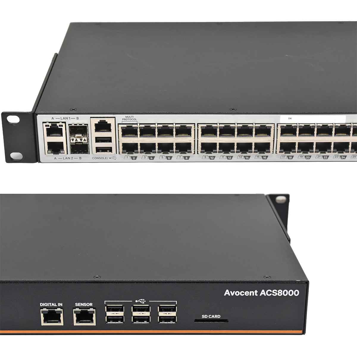Vertiv Avocent ACS8048DAC 48-Port Advanced Console Server 500-328-502 +Rack Ears Vertiv Avocent ACS8048DAC 48-Port Advanced Console Server 500-328-502 +Rack Ears