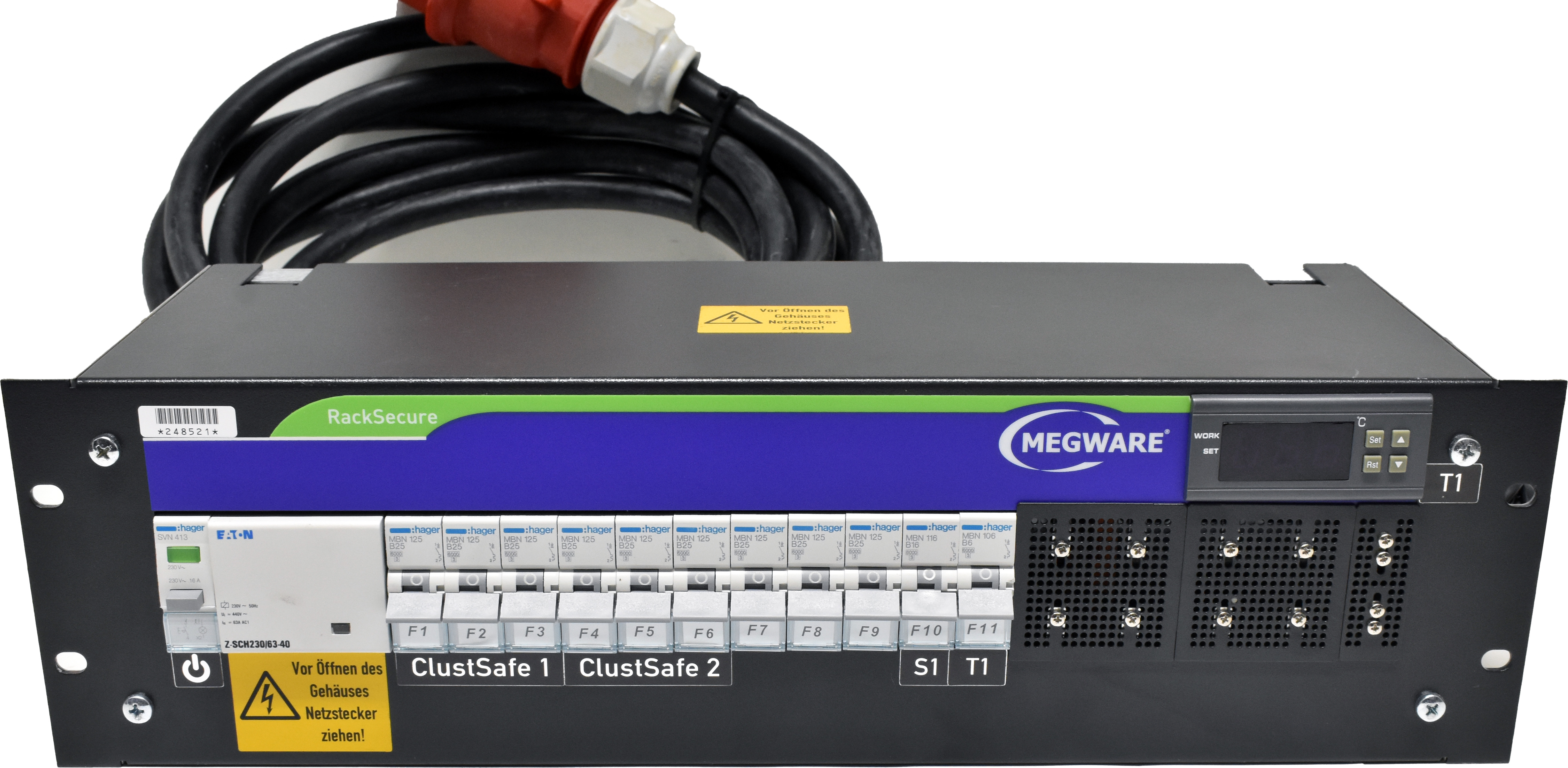 MEGWARE RackSecure PDU Stromverteilungseinheit 3U 3x 32A Typ 132002 + APSA plugbar D7000/7 MEGWARE RackSecure PDU Stromverteilungseinheit 3U 3x 32A Typ 132002 + APSA plugbar D7000/7