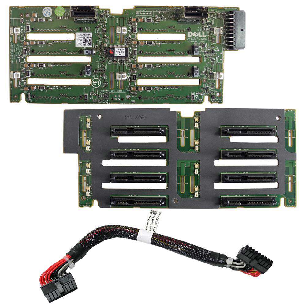 DELL-PowerEdge-R710-8-Slot-SAS-HDD-Backplane-PWB-D-001.jpg DELL PowerEdge R710 8-Slot SAS HDD Backplane PWB DM322 Rev A00 DP/N 0MX827