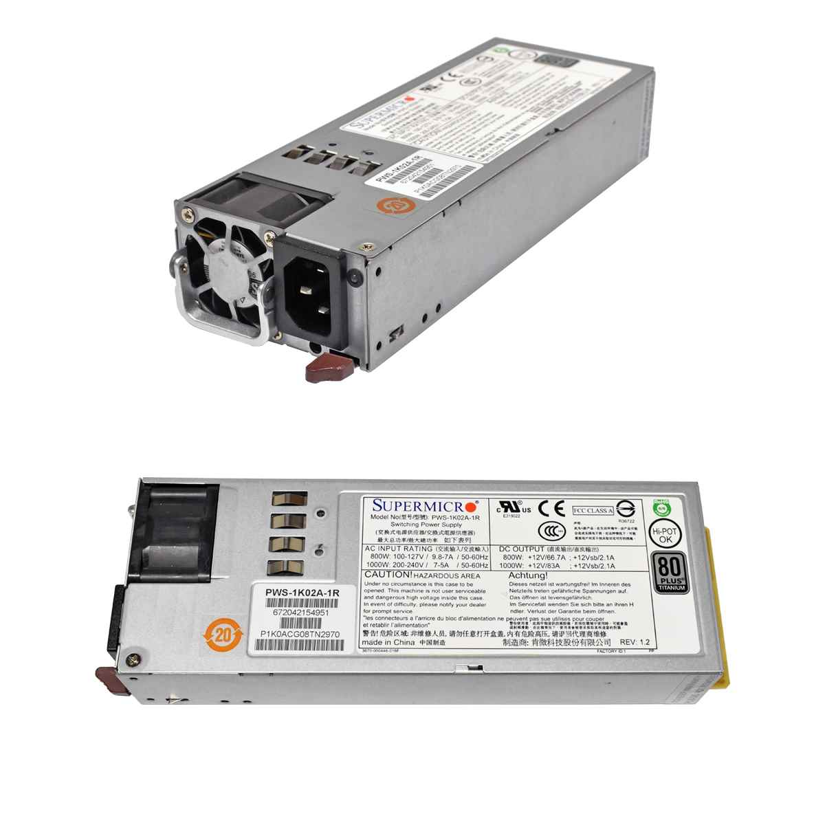 Supermicro 1000W PSU Netzteil Power Supply PWS-1K02A-1R 672042154951 für CSE-829 Supermicro 1000W PSU Netzteil Power Supply PWS-1K02A-1R 672042154951 für CSE-829