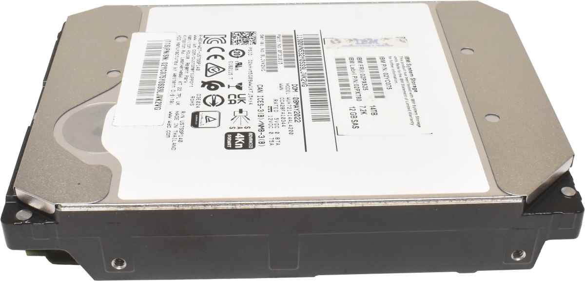 IBM WD 14TB 02YC075 02PX525 WUH721414AL4200 3.5" 7.2K 12G SAS HDD Festplatte