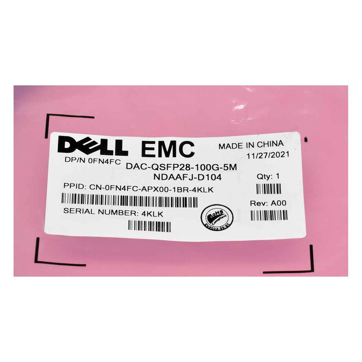 Datenkabel 5m Dell EMC DAC-QSFP28-100G-5M 0FN4FC FN4FC QSFP28 - QSFP28 !! Neu, OVP !! Datenkabel 5m Dell EMC DAC-QSFP28-100G-5M 0FN4FC FN4FC QSFP28 - QSFP28 !! Neu, OVP !!