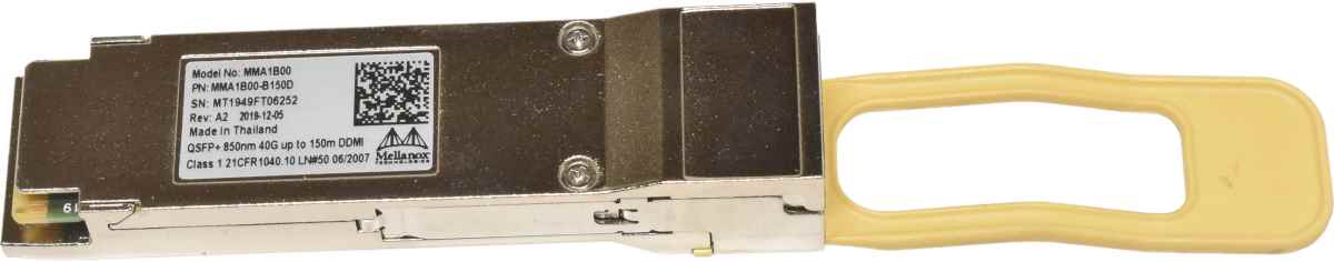 Mellanox MMA1B00 40G up to 150m DDMI 850nm QSFP+ Transceiver Module MMA1B00-B150D
