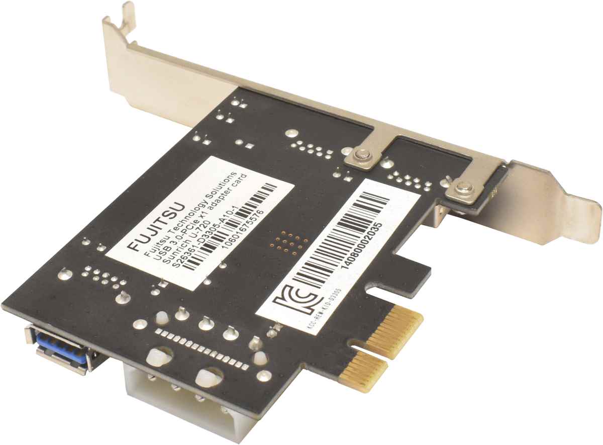 Fujitsu S26361-D3305-A10-1 USB 3.0 PCIe x1 Adapter Card Sunrich U-720 für Primergy TX150 Fujitsu S26361-D3305-A10-1 USB 3.0 PCIe x1 Adapter Card Sunrich U-720 für Primergy TX150
