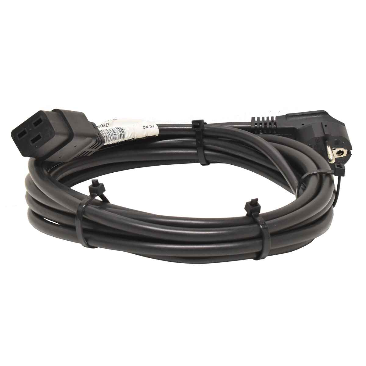 Netzkabel 4m Schuko gewinkelt - C19 IBM 14F1554 E71924F 16A H05VV-F 3G1,5mm schwarz Netzkabel 4m Schuko gewinkelt - C19 IBM 14F1554 E71924F 16A H05VV-F 3G1,5mm schwarz