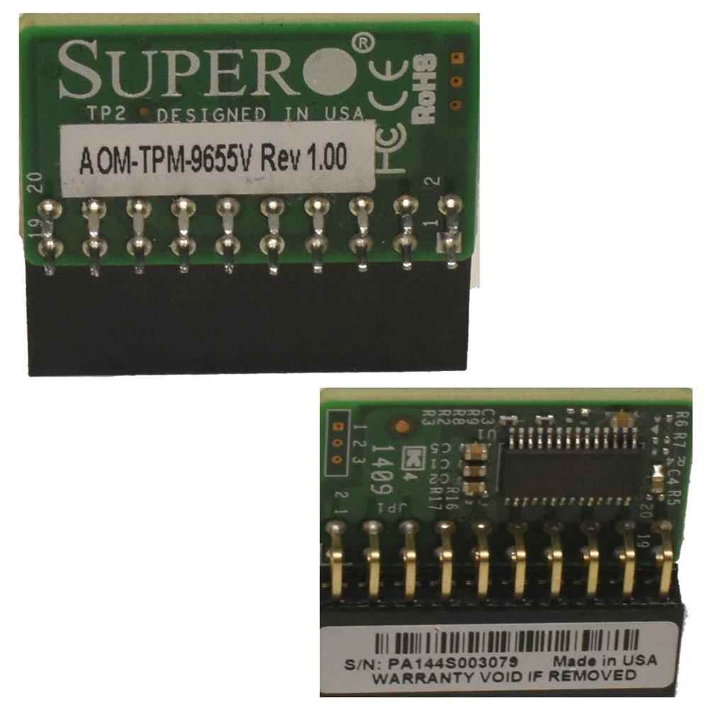 Supermicro Add on Module AOM-TPM-9655V vertical Rev 1.00 X9 X10 Supermicro AOM-TPM-9655V Add on Module vertical Rev 1.00 X9 X10