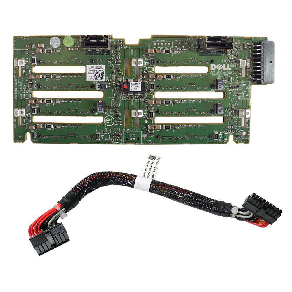 DELL-PowerEdge-R710-8-Slot-SAS-HDD-Backplane-PWB-D-002.jpg DELL PowerEdge R710 8-Slot SAS HDD Backplane PWB DM322 Rev A00 DP/N 0MX827