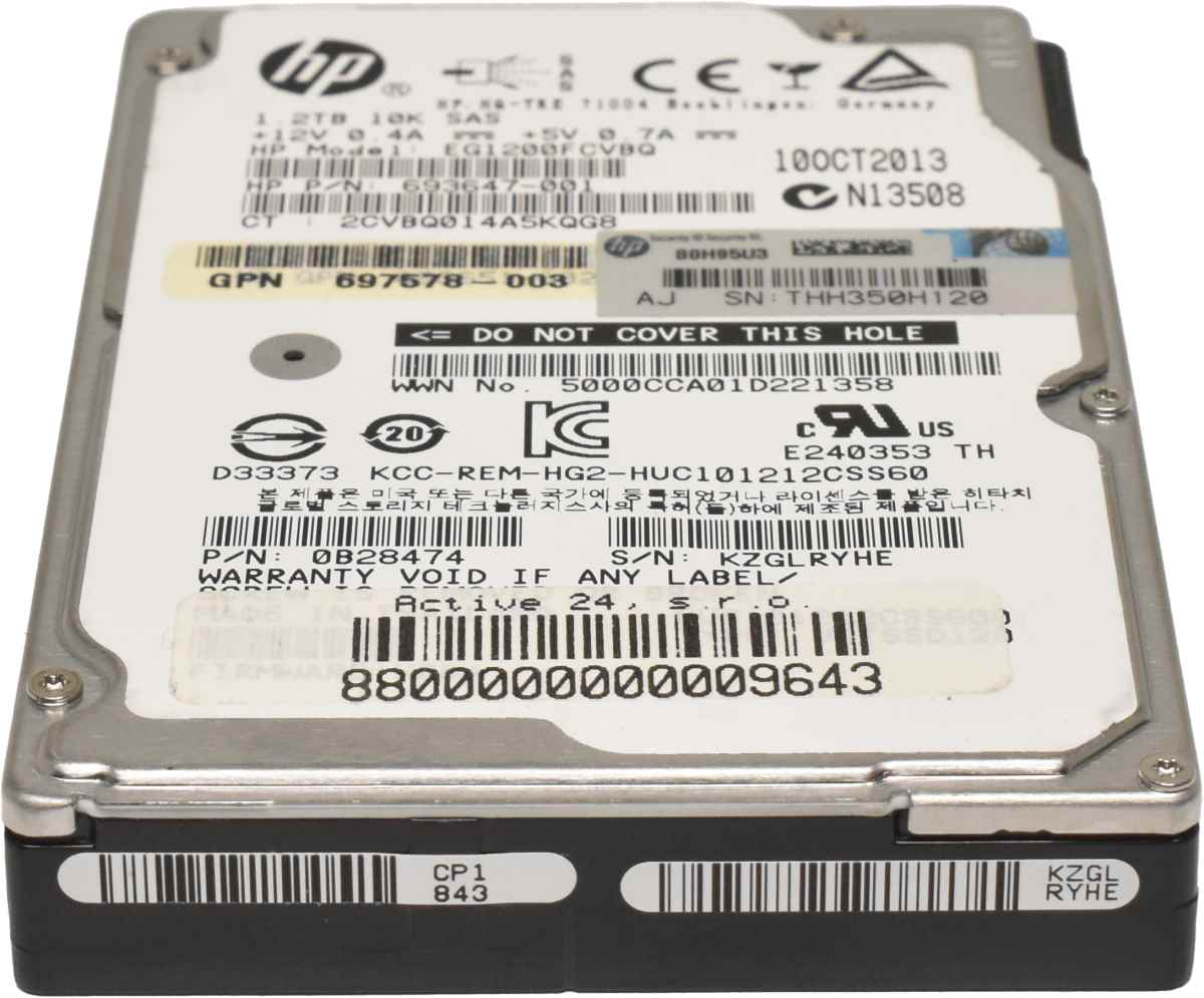 HP 1.2TB 2.5" 6G 10K SAS HDD Festplatte EG1200FCVBQ 693647-001 0B28474