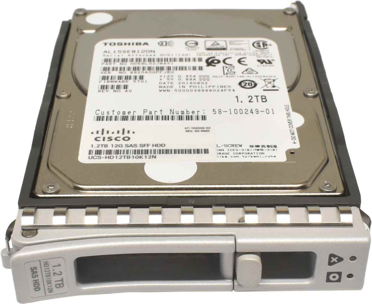 Cisco Toshiba 1.2TB 2.5" 10K 12G SAS SFF HDD Festplatte AL15SEB120N UCS-HD12TB10K12N Cisco Toshiba 1.2TB 2.5" 10K 12G SAS SFF HDD Festplatte AL14SEB120N C240 M5 C220 M5