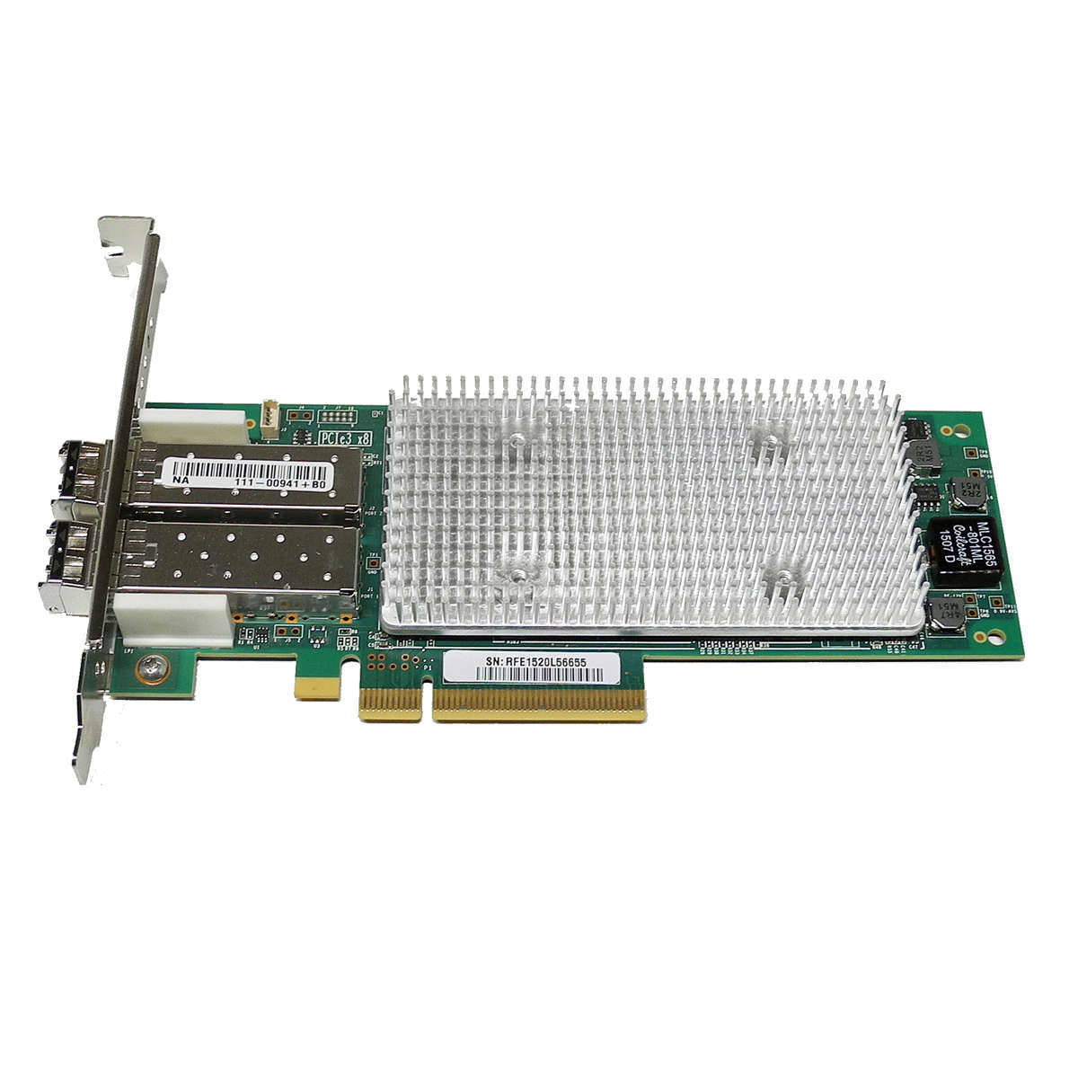 NetApp QLogic QLE2672 111-00910+B0 Dual-Port 16G SFP+ FC Server Adapter PCIe 3.0 x8 FP +Mini GBICs