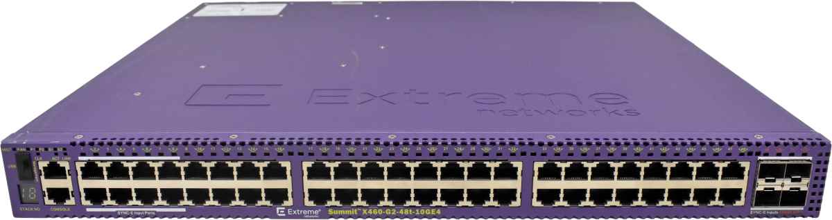 Extreme Summit X460-G2-48t-10GE4-Base 16702 48-Port RJ-45 GE Switch 4x 10G SFP+ 40G Module Extreme Summit X460-G2-48t-10GE4-Base 16702 48-Port RJ-45 GE Switch 4x 10G SFP+ 1x PSU