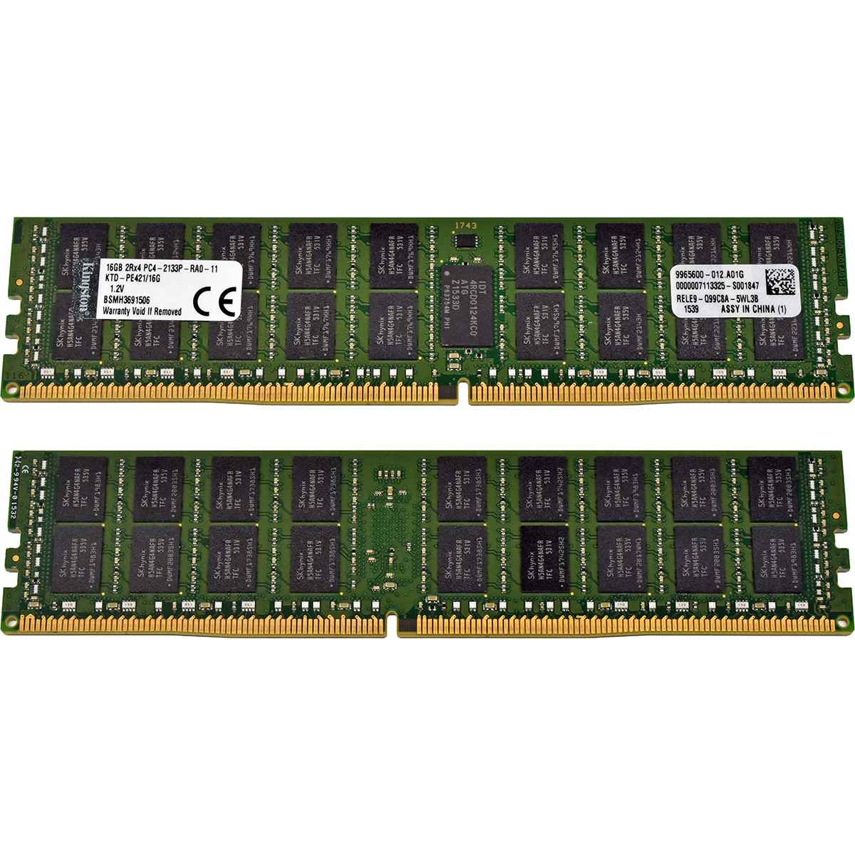Kingston 16GB 2Rx4 PC4-2133P-RA0-11 DDR4 RAM KTD-PE421/16G 9965600-012.A01G Kingston 16GB 2Rx4 PC4-2133P-RA0-11 DDR4 RAM KTD-PE421/16G 9965600-012.A01G