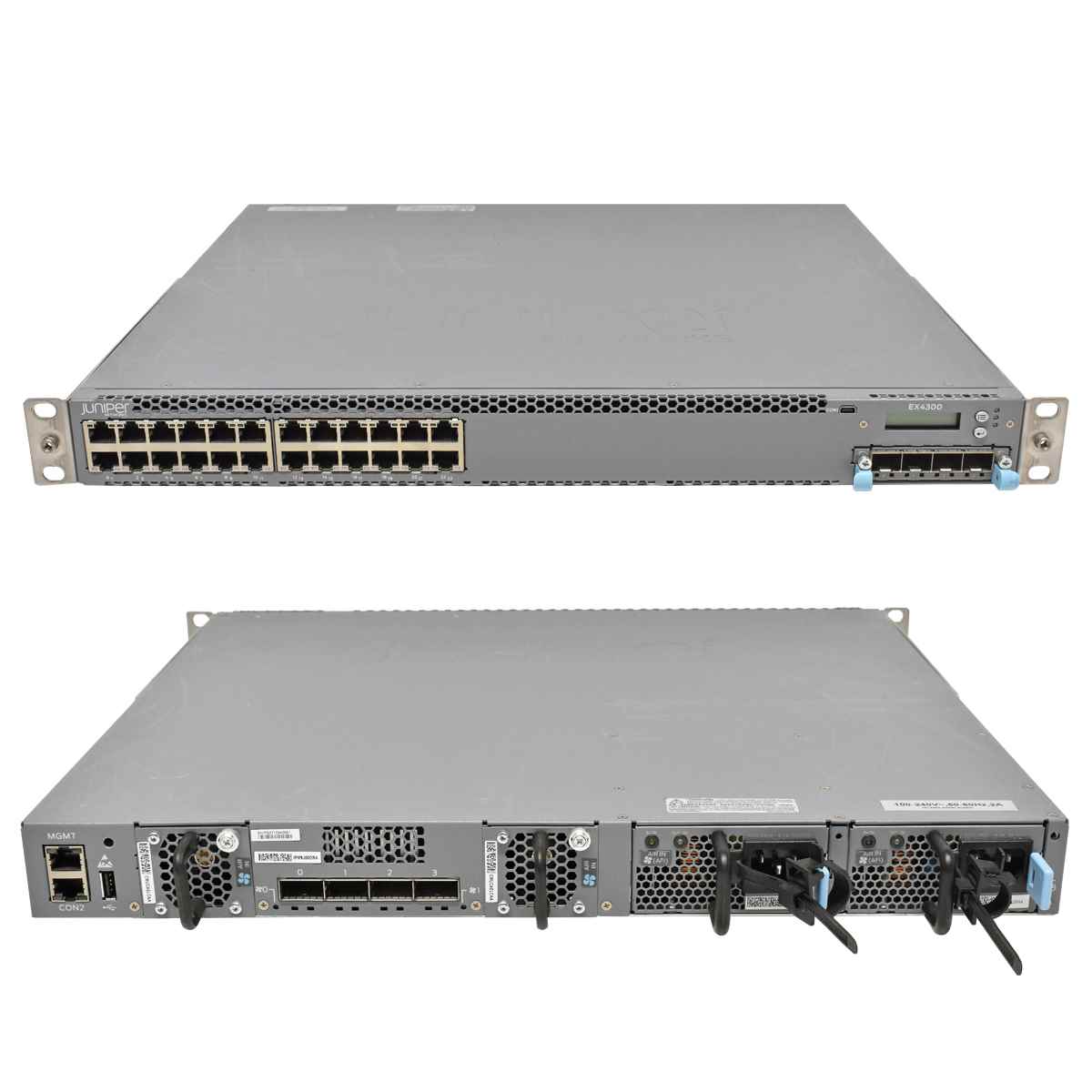 Juniper EX4300-24T 24-Port Stackable Gigabit Ethernet Switch 4xQSFP+ 10G Modul 611-044925 Juniper EX4300-24T 24-Port Stackable Gigabit Ethernet Switch 4xQSFP+ 10G Modul 611-044925