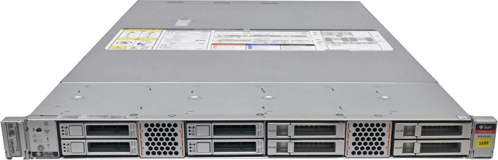 Sun Oracle X8-2 Rack Server no CPU no PC4 RAM 2x HS 8x SFF 2,5" ohne HDD SAS9361-16i