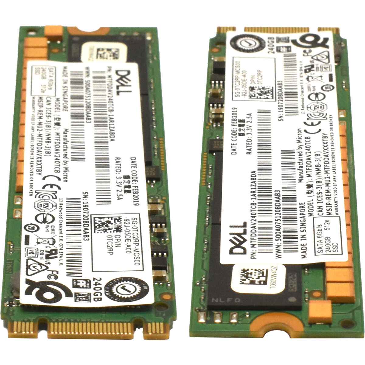 Dell Micron 240GB M.2 SATA SSD BOSS 0TC2RP MTFDDAV240TCB für MX740c / MX840c Dell Micron 240GB M.2 SATA SSD BOSS 0TC2RP MTFDDAV240TCB für MX740c / MX840c