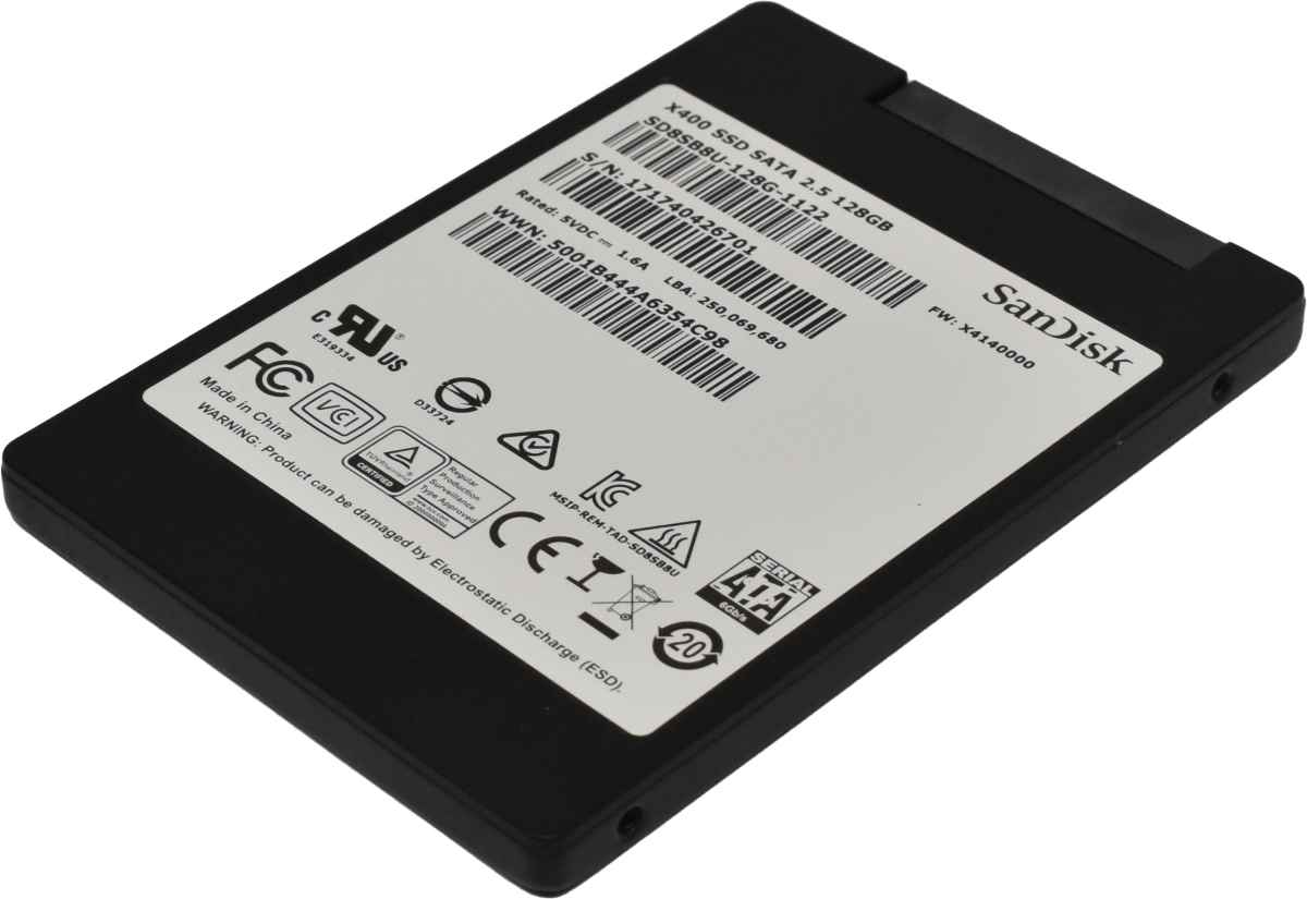 SanDisk 128GB X4002 SSD 2.5 Zoll SATA III 6G Solid State Drive SD8SB8U-128G-1122 SanDisk 128GB X4002 SSD 2.5 Zoll SATA III 6G Solid State Drive SD8SB8U-128G-1122