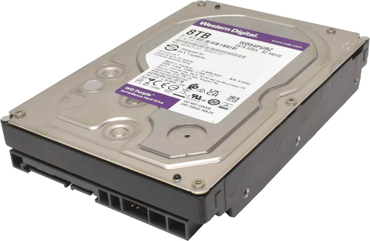 Western Digital Purple 8TB 3.5" 5.4K SATA 6G HDD Festplatte WD84PURZ-85B2YY0 Western Digital Purple 8TB 3.5" 5.4K SATA 6G HDD Festplatte WD84PURZ-85B2YY0