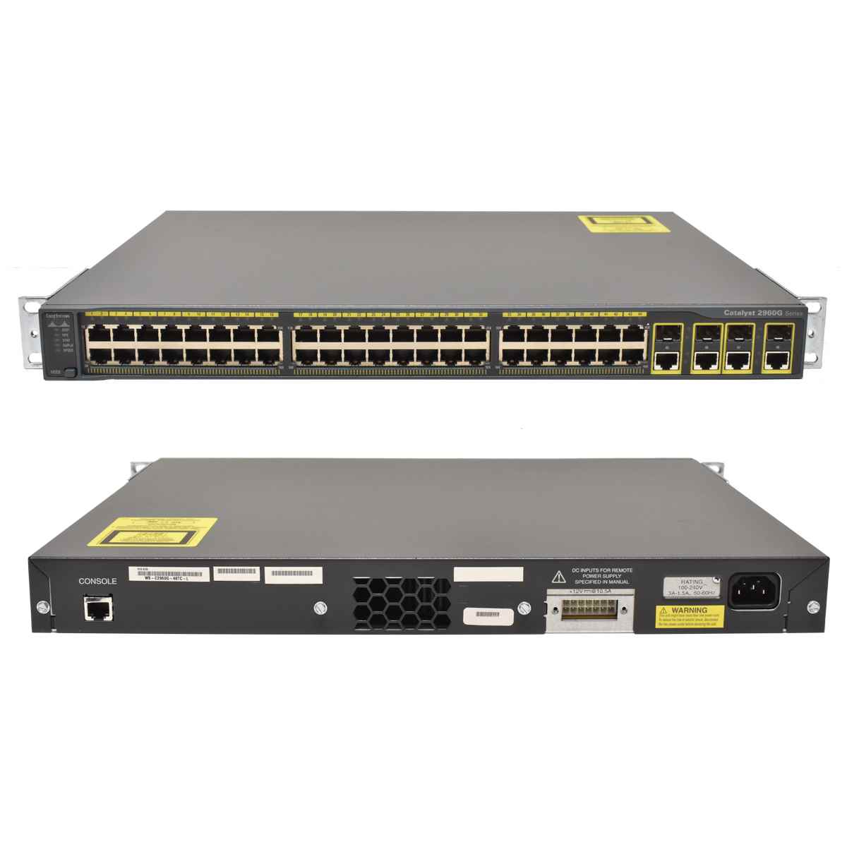 Cisco Catalyst WS-C2960G-48TC-L 48-Port RJ-45 GE Switch 4x 1G SFP +Rack Ears Cisco Catalyst WS-C2960G-48TC-L 48-Port RJ-45 GE Switch 4x 1G SFP +Rack Ears
