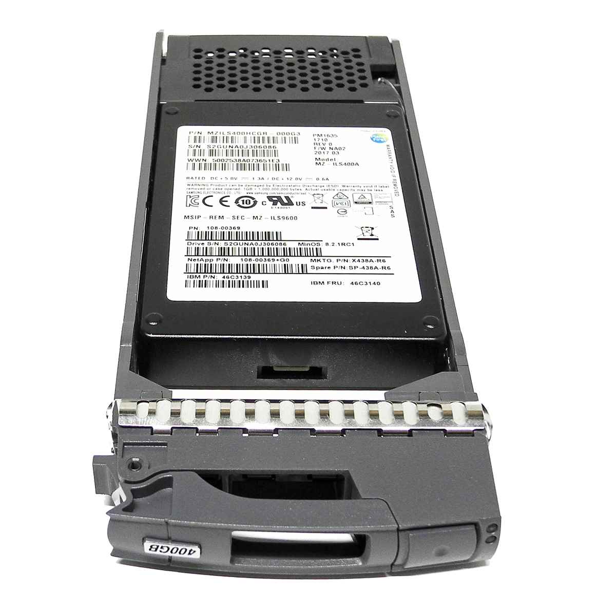 NetApp X438A-R6 Samsung 400GB 2.5" SAS 12Gb SSD Festplatte + Rahmen 108-00369+G0 NetApp X438A-R6 Samsung 400GB 2.5" SAS 12Gb SSD Festplatte + Rahmen 108-00369+G0