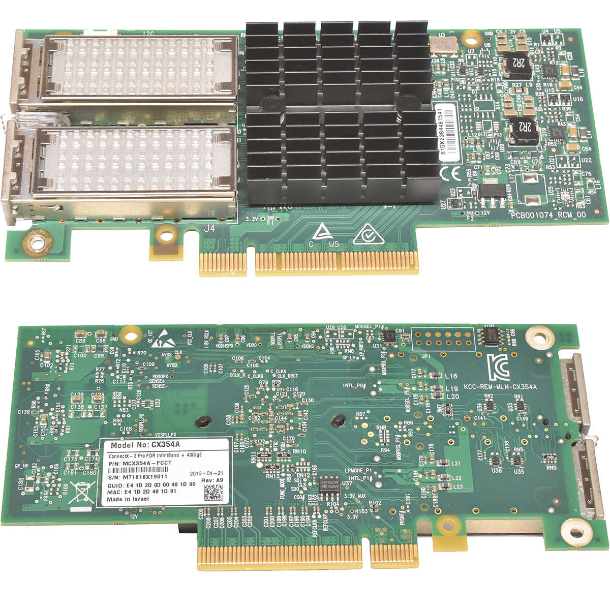 Mellanox-CX354A-ConnectX-3-QDR-InfiniBand-40Gb-QSF-005.jpg Mellanox CX354A ConnectX-3 QDR InfiniBand 40Gb QSFP+ Dual-Port PCIe x8 3.0 MCX354A-FCCT ohne Bracket