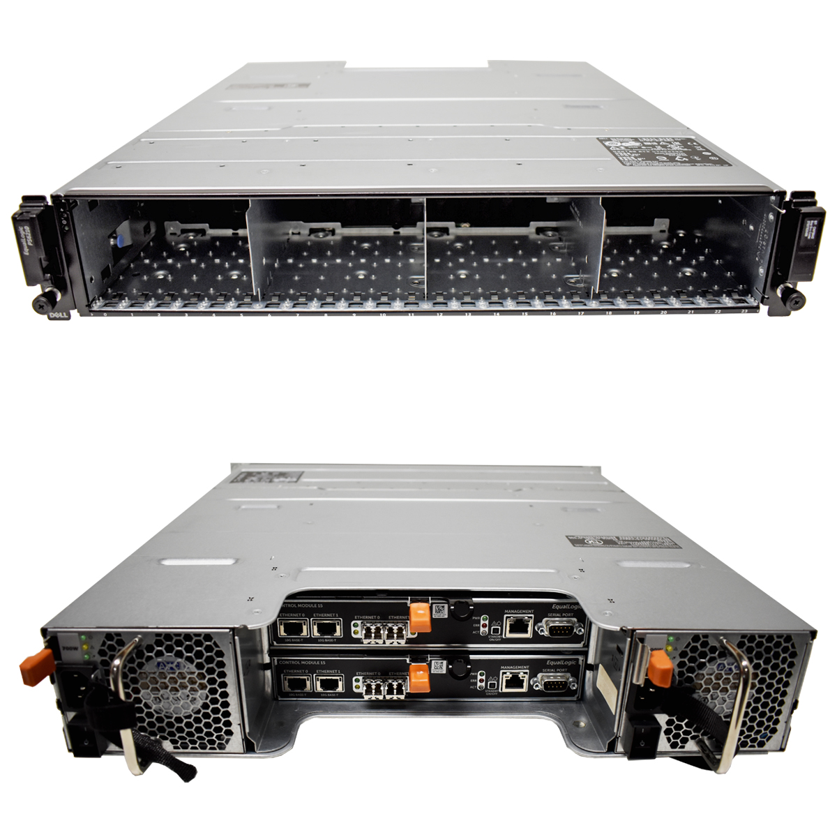 Dell EqualLogic PS6210X 2xModule15 DCY2N 2x 019-0078-041 2x PSU 24 Bay 2,5
