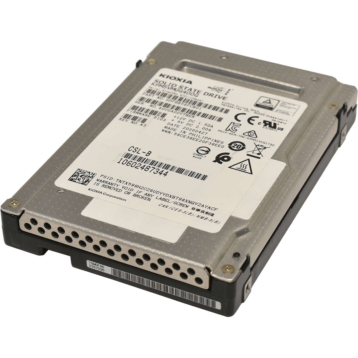 Kioxia-KPM5VMUG400G-400GB-2-5-Zoll-12G-SAS-SSD-SDF-001.jpg Kioxia KPM5VMUG400G 400GB 2.5" Zoll 12G SAS SSD SDFBB56FCB01