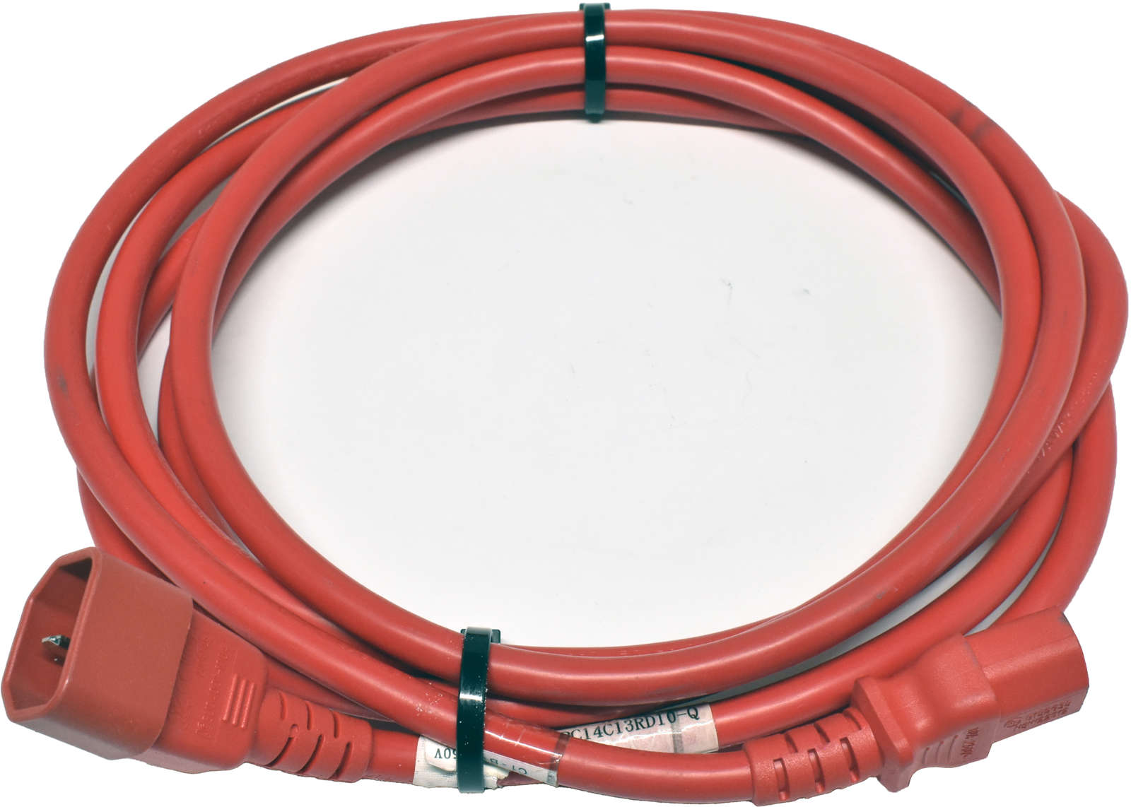 Panduit-Netzkabel-C14-C13-Power-Kabel-rot-3m-10A-2-002.jpg 4x Panduit Netzkabel C14 C13 Power Kabel rot 3m 10A 250V Verlängerung PC14C13RD10-Q