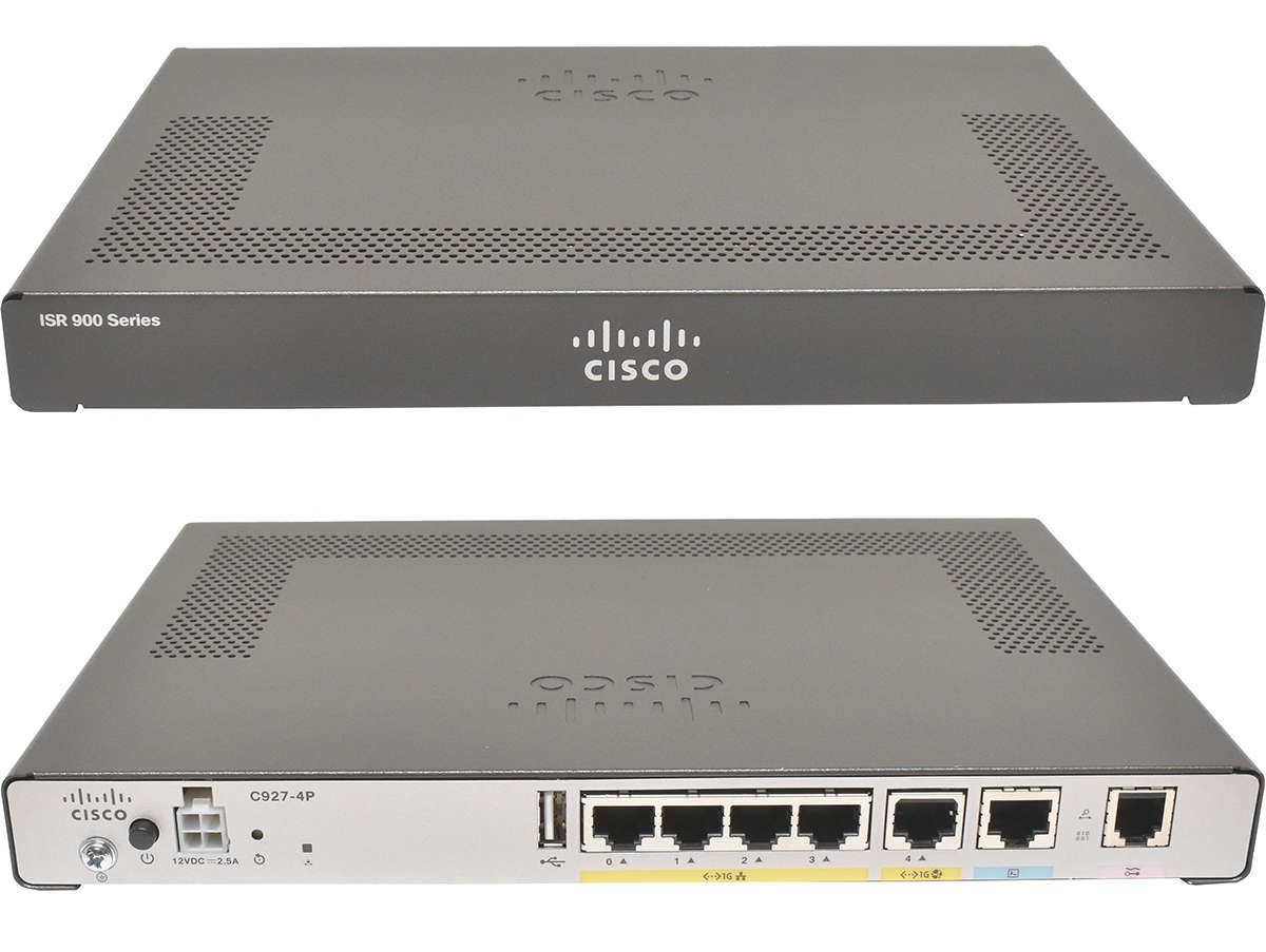 Cisco C927-4P 4-Ports RJ-45 GE Integrated Services Router No AC